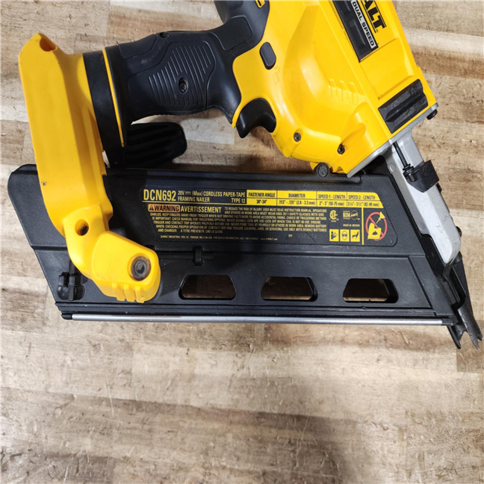 HOUSTON LOCATION - AS - IS DEWALT 20V MAX Brushless Li-Ion Framing Nailer (Tool Only)