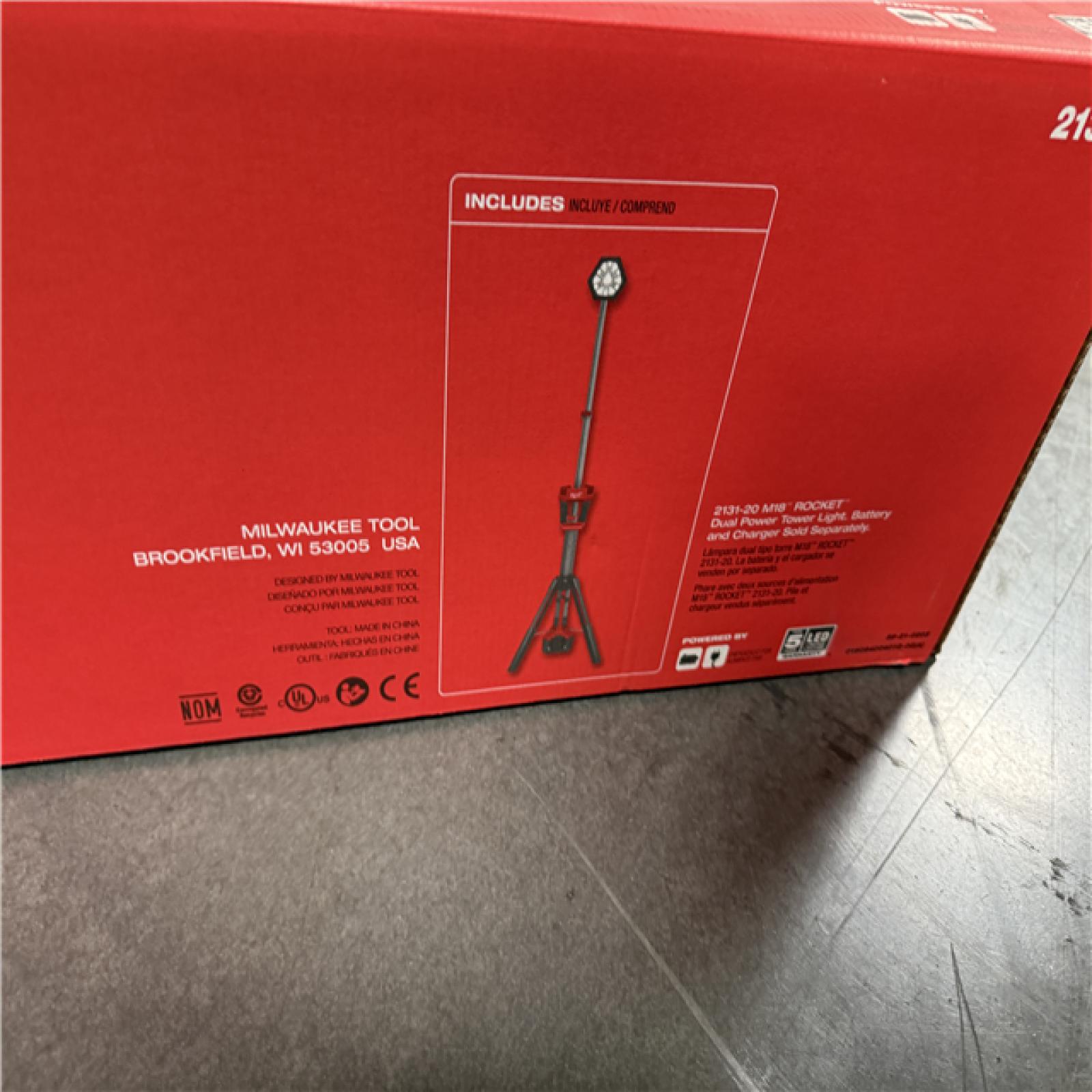 California NEW Milwaukee M18 Dual Power Tower Light