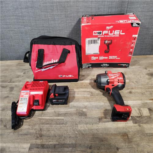 HOUSTON LOCATION - AS-IS Milwaukee M18 1/2 in. Cordless Brushless High Torque Impact Wrench Kit (Battery & Charger)