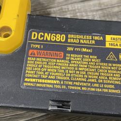 AS-IS DEWALT 20V MAX XR Lithium-Ion Electric Cordless 18-Gauge Brad Nailer (Tool Only)
