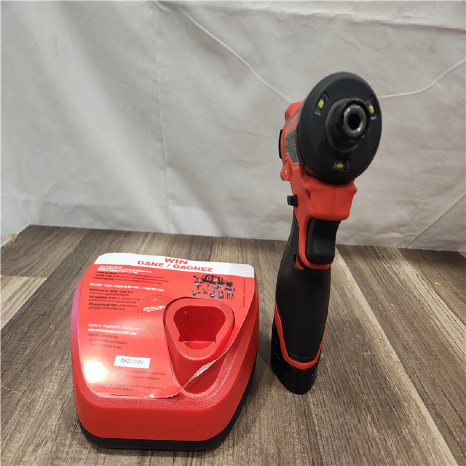 AS-IS- Milwaukee M12 FUEL 12-Volt Lithium-Ion Brushless Cordless 1/4 in. Hex Impact Driver Compact Kit