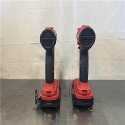 AS-IS- Milwaukee M18 18V Lithium-Ion Brushless Cordless Compact Drill/Impact Combo Kit (2-Tool) W/(2) 2.0 Ah Batteries  Charger & Bag