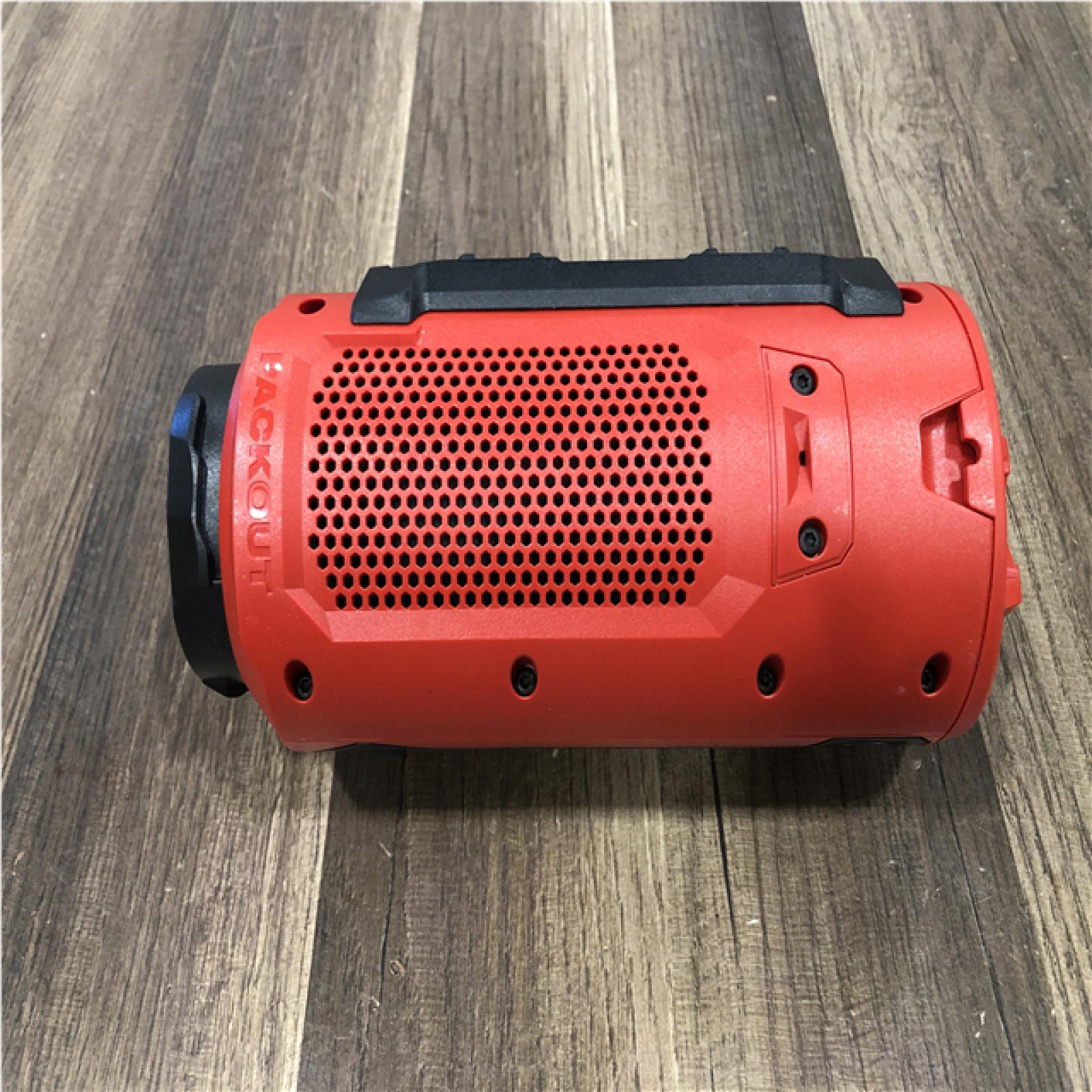 AS-IS - Milwaukee 12-Volt Lithium-Ion Cordless Bluetooth Jobsite Speaker with PACKOUT Compatibility