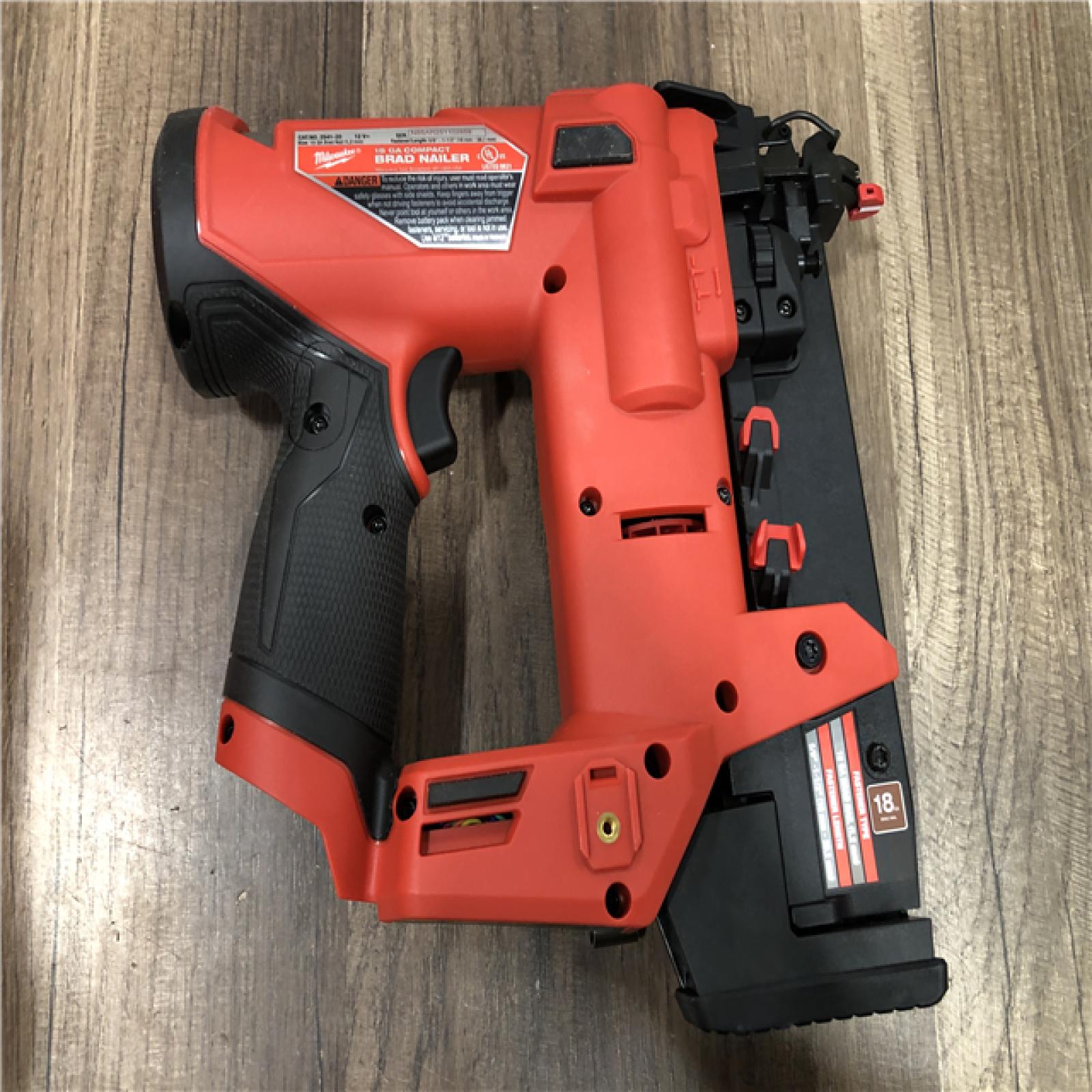 AS-IS Milwaukee  FUEL 12-Volt Lithium-Ion Brushless Cordless 18-Gauge 1-1/2 in. Compact Brad Nailer (Tool Only)