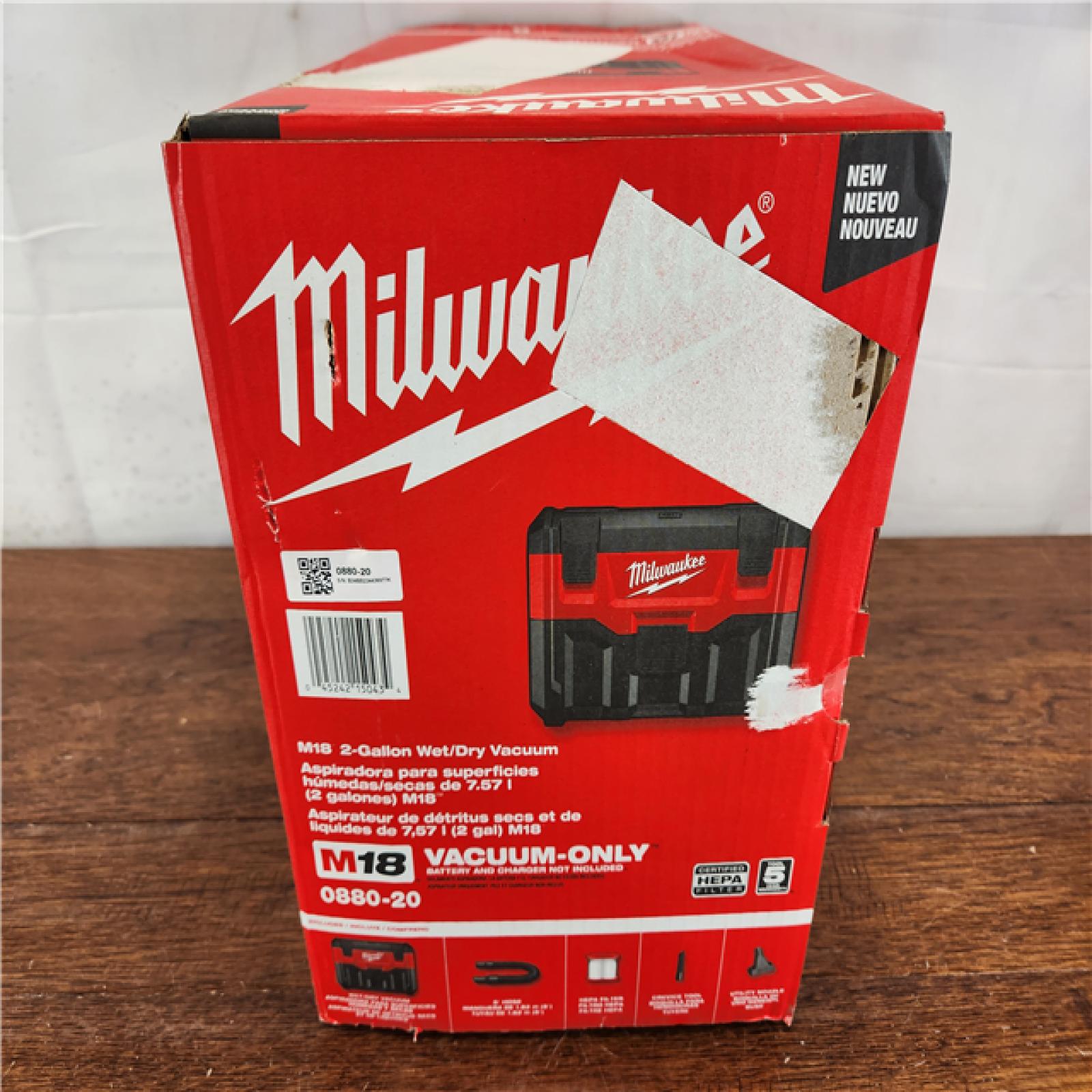 NEW! Milwaukee M18 18-Volt 2 Gal. Lithium-Ion Cordless Wet/Dry Vacuum (Tool-Only)