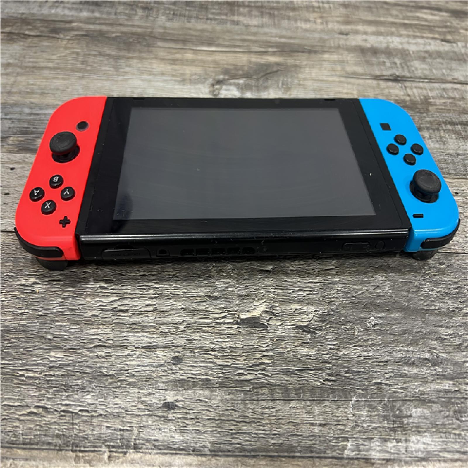 AS-IS Nintendo Switch - Neon Red & Neon Blue Joy-Con