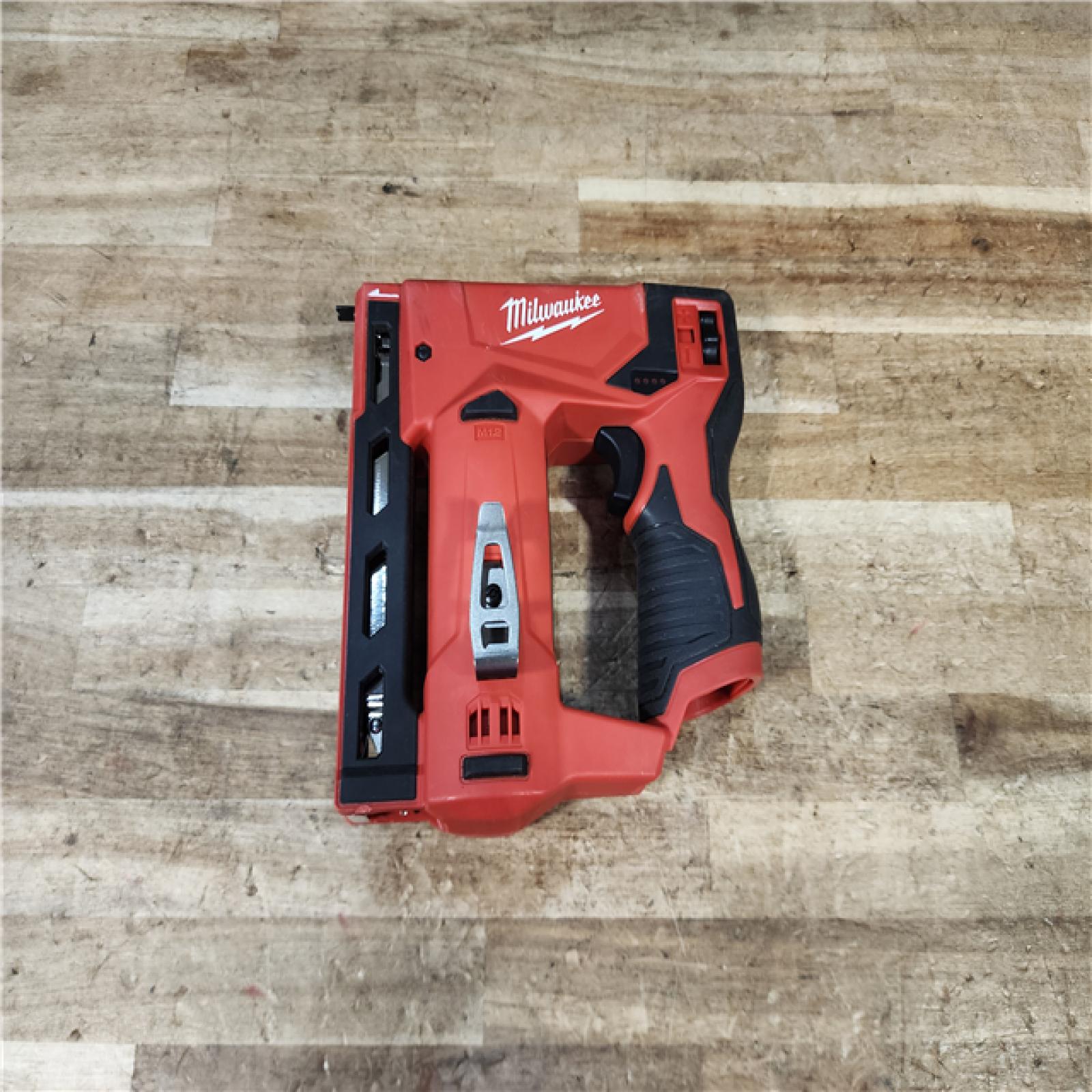 HOUSTON LOCATION - AS - IS Milwaukee 12-Volt Lithium-Ion Cordless 3/8 in. Crown Stapler (Tool-Only)