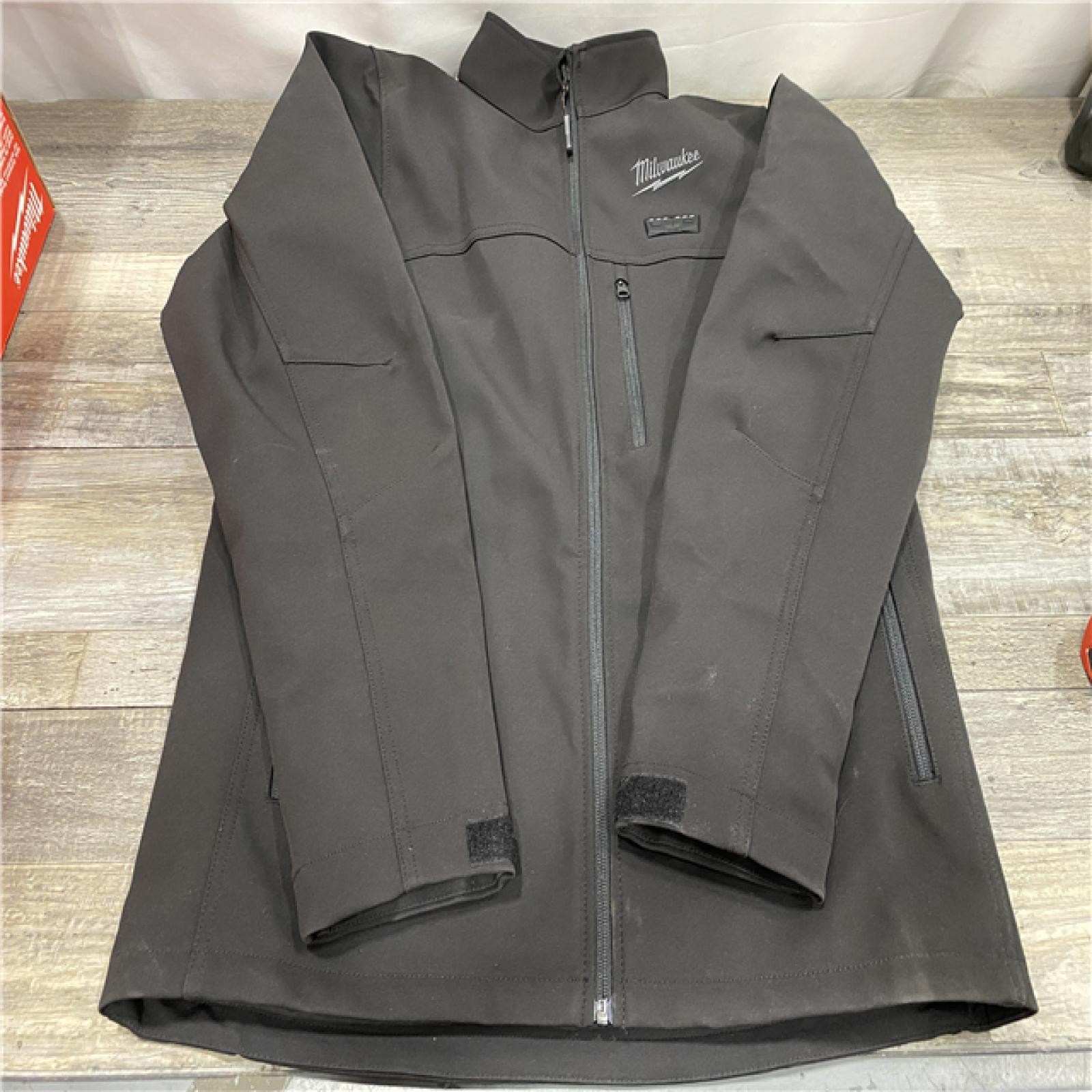 AS-IS Milwaukee Men's Medium 12-Volt Lithium-Ion Cordless Tough Shell Black Heated Jacket Kit