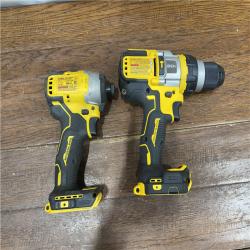 AS-IS DEWALT 20V MAX Cordless Brushless Hammer Drill/Driver 2 Tool Combo Kit with FLEXVOLT ADVANTAGE