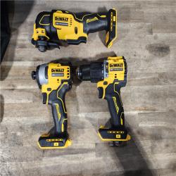 HOUSTON LOCATION - AS-IS DeWalt 20V MAX ATOMIC Cordless Brushless 3-Tool Combo Kit