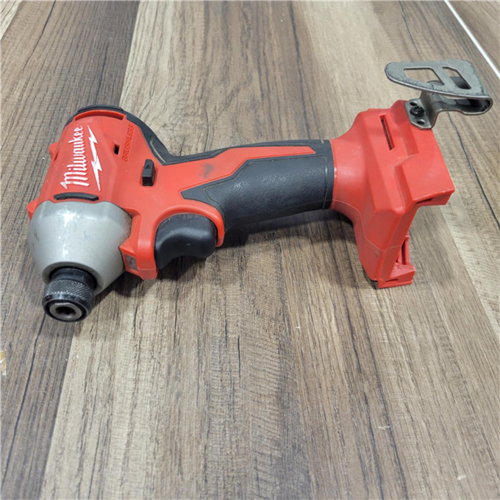 AS-IS Milwaukee M18 18V Lithium-Ion Brushless Cordless 1/4 in. Impact Driver Kit with Two 2.0 Ah Batteries and Charger