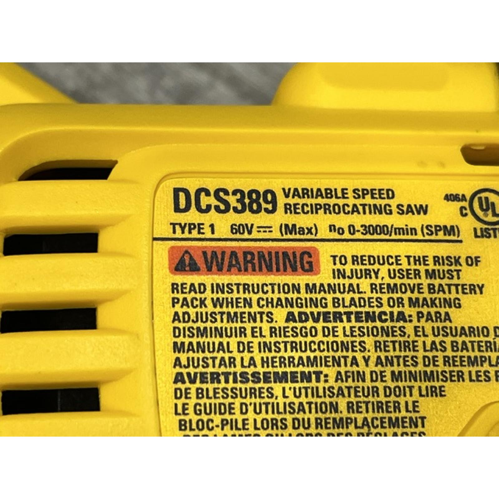 NEW - DEWALT FLEXVOLT 60V MAX Cordless Brushless Reciprocating Saw (Tool Only)