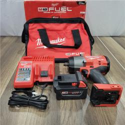 AS-IS Milwaukee M18 1/2 in. Cordless Brushless High Torque Impact Wrench Kit (Battery & Charger)