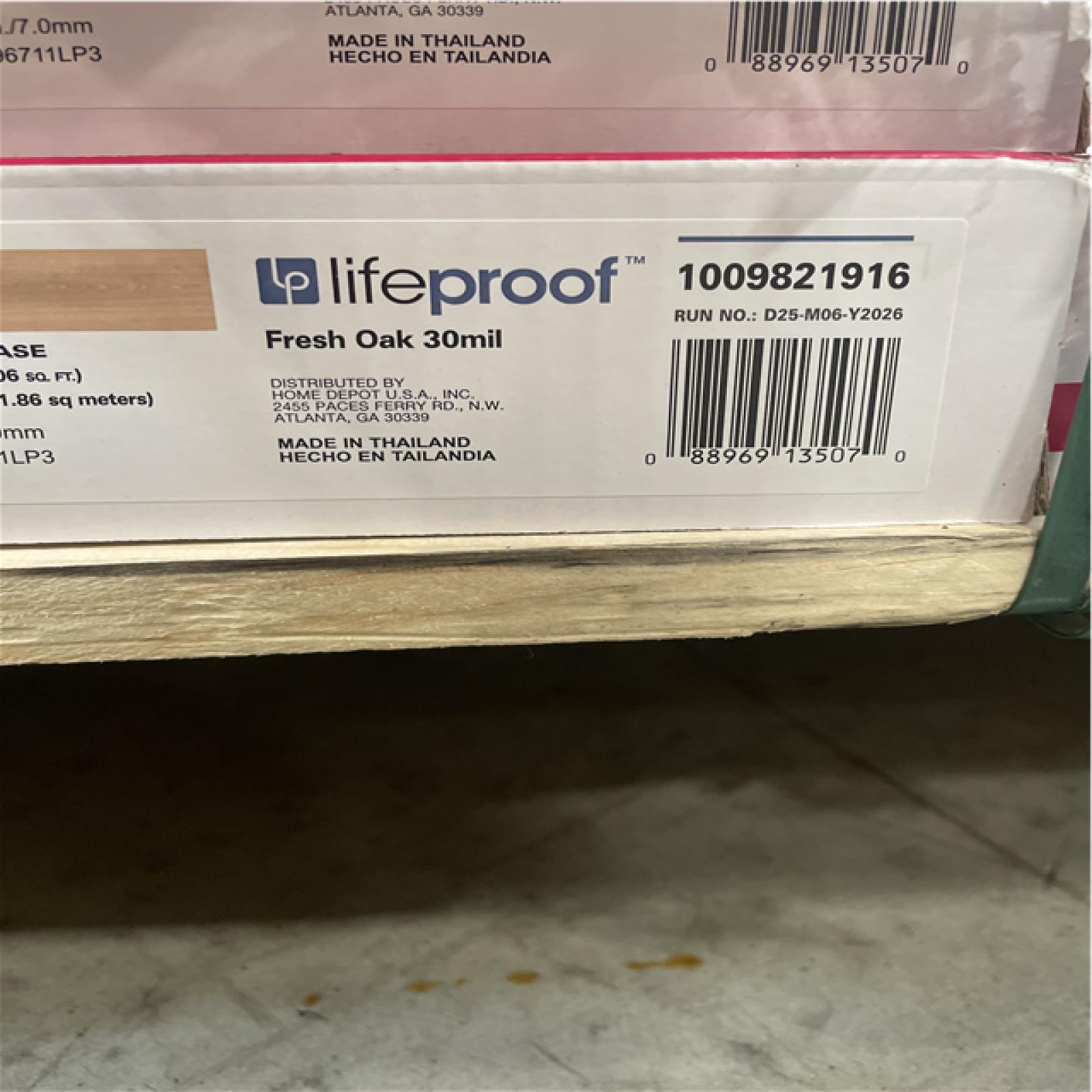 DALLAS LOCATION- AS-IS HOME DECORATORS & LIFEPROOF ASSORTED VINLYL FLOORING
