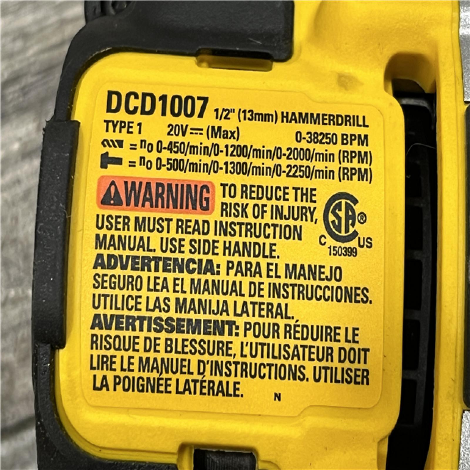 AS-IS DEWALT 20V MAX Brushless Cordless 1/2 3-Speed Hammer Drill (Tool-Only)