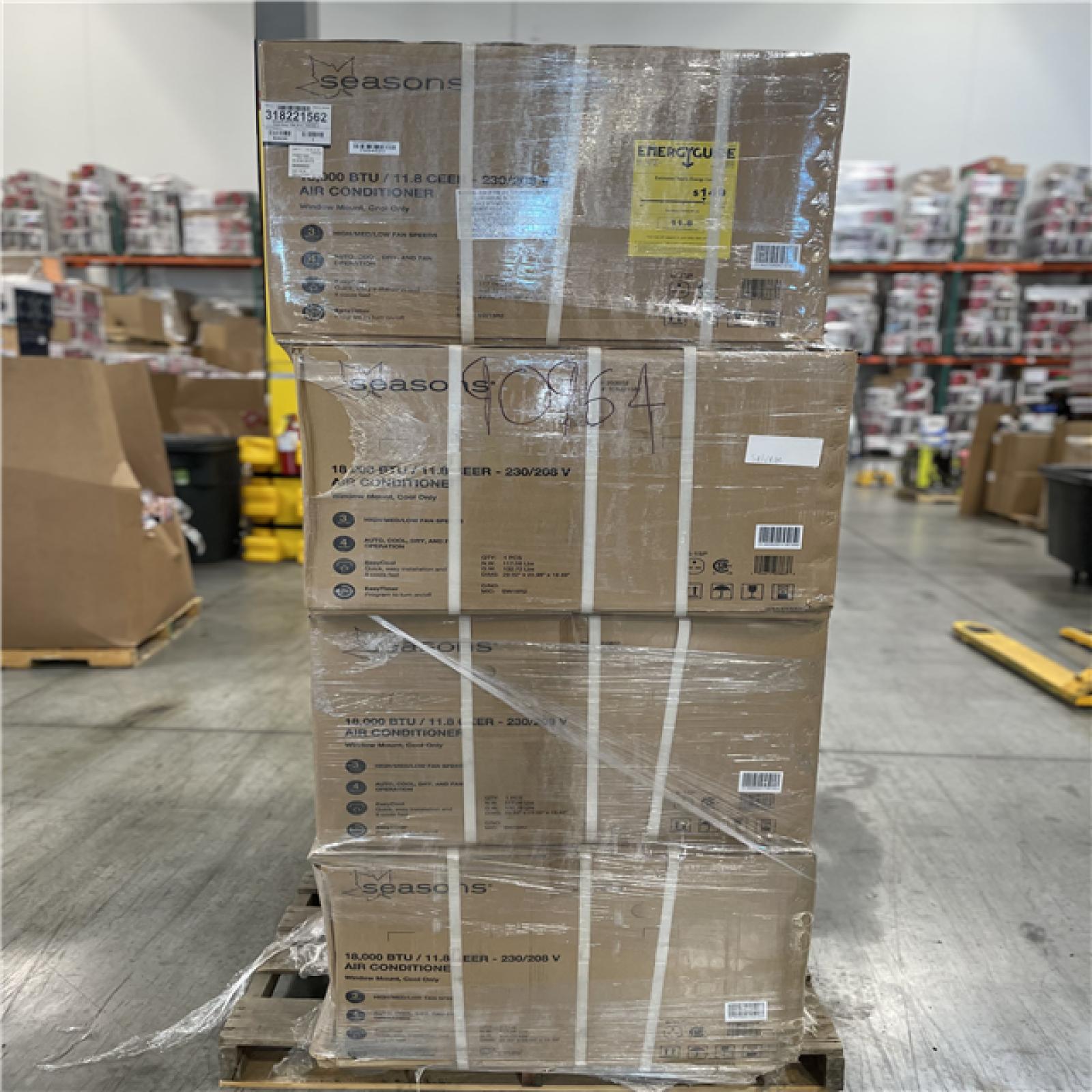 DALLAS LOCATION - SEASONS 18 000 BTU AIR CONDITIONER PALLET-(7 UNITS)