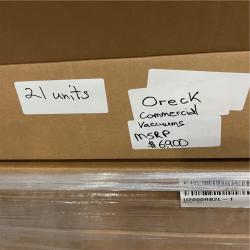 ORECK COMMERCIAL VACUUMS NEW IN BOX (21 units)