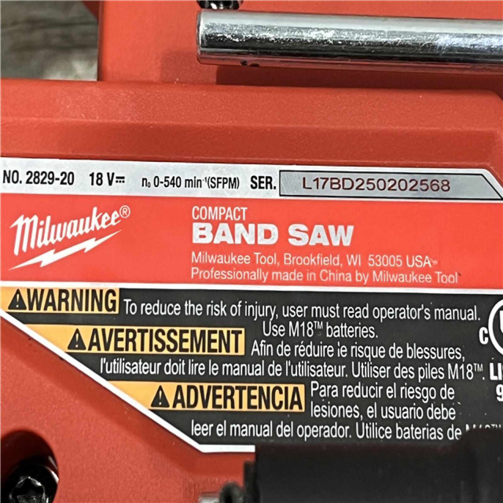 AS-IS Milwaukee FUEL 18V Lithium-Ion Brushless Cordless Compact Bandsaw (Tool-Only)