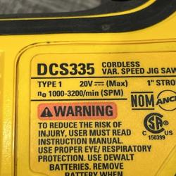 AS-IS DEWALT 20V MAX XR Cordless Barrel Grip Jigsaw (Tool Only)