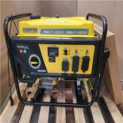 Phoenix AS-IS Champion Power Equipment 7850/6250-Watt Recoil Start Dual Fuel Portable Generator w/ Free 3-Year Warranty for Home Backup and Storm Prep (Cord DOESN'T RETRACT)