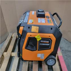 CALIFORNIA AS-IS GENERAC 3 800/3 000-WATT DUAL FUEL INVERTER GENERATOR  FULLY ENCLOSED CASE