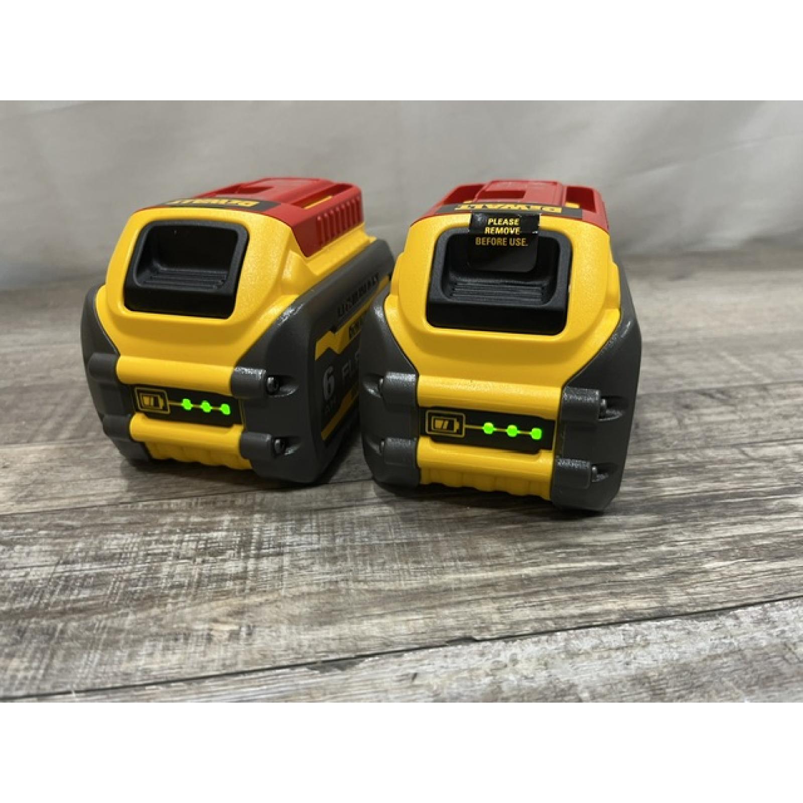AS-IS DEWALT FLEXVOLT 20V/60V MAX Lithium-Ion 6.0Ah Battery Pack (2 Pack)
