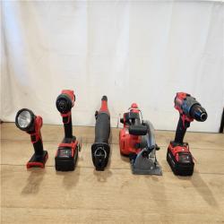 AS-IS- M18 FUEL 18V Lithium-Ion Brushless Cordless Combo Kit (5-Tool) with Two 5.0 Ah Batteries  1 Charger 1 Tool Bag