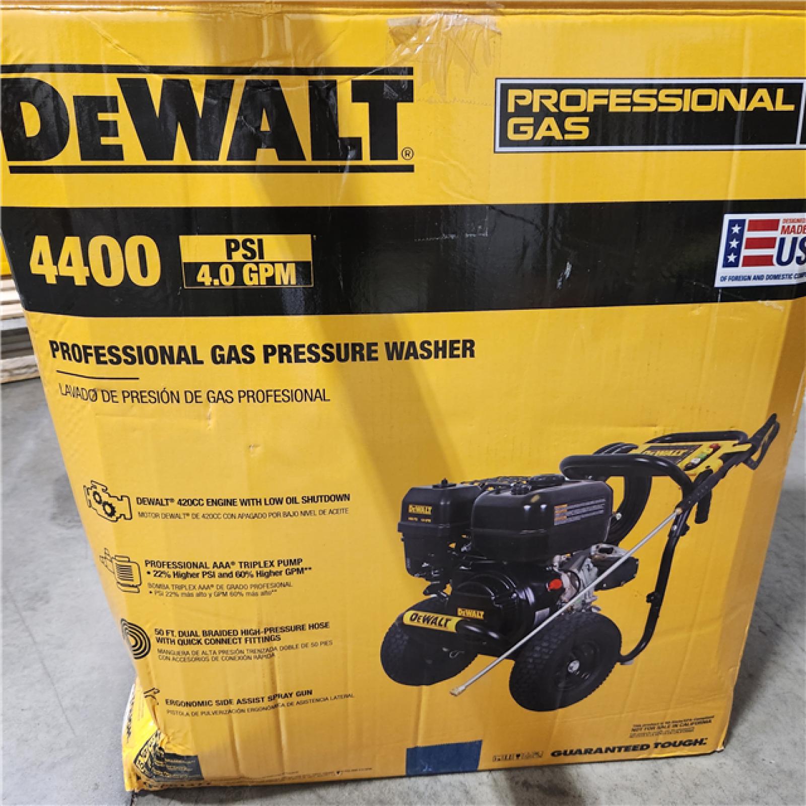Dallas Location - As-Is Dewalt DXPW61377 4400 PSI 4.0 GPM Gas Pressure Washer