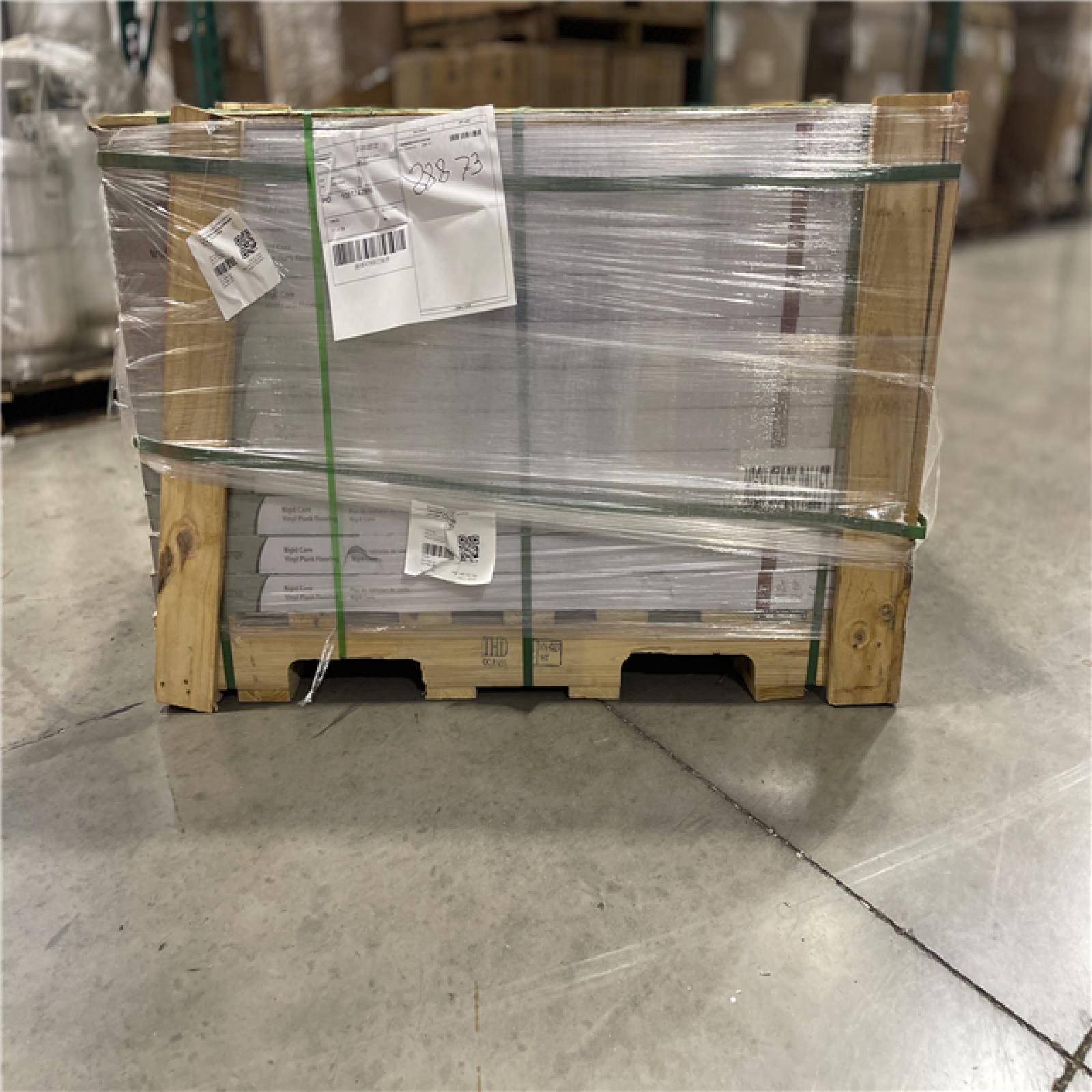 DALLAS LOCATION - TrafficMaster Birchwood Meadows Oak 6 MIL x 6 in. W x 48 in. L Waterproof Click Lock Luxury Vinyl Plank Flooring (21.95 sqft/case)PALLET-(44 CASES)