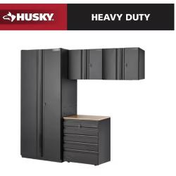 DALLAS LOCATION - AS-IS Husky 4-Piece Extra Wide Heavy Duty Welded Steel Garage Storage System