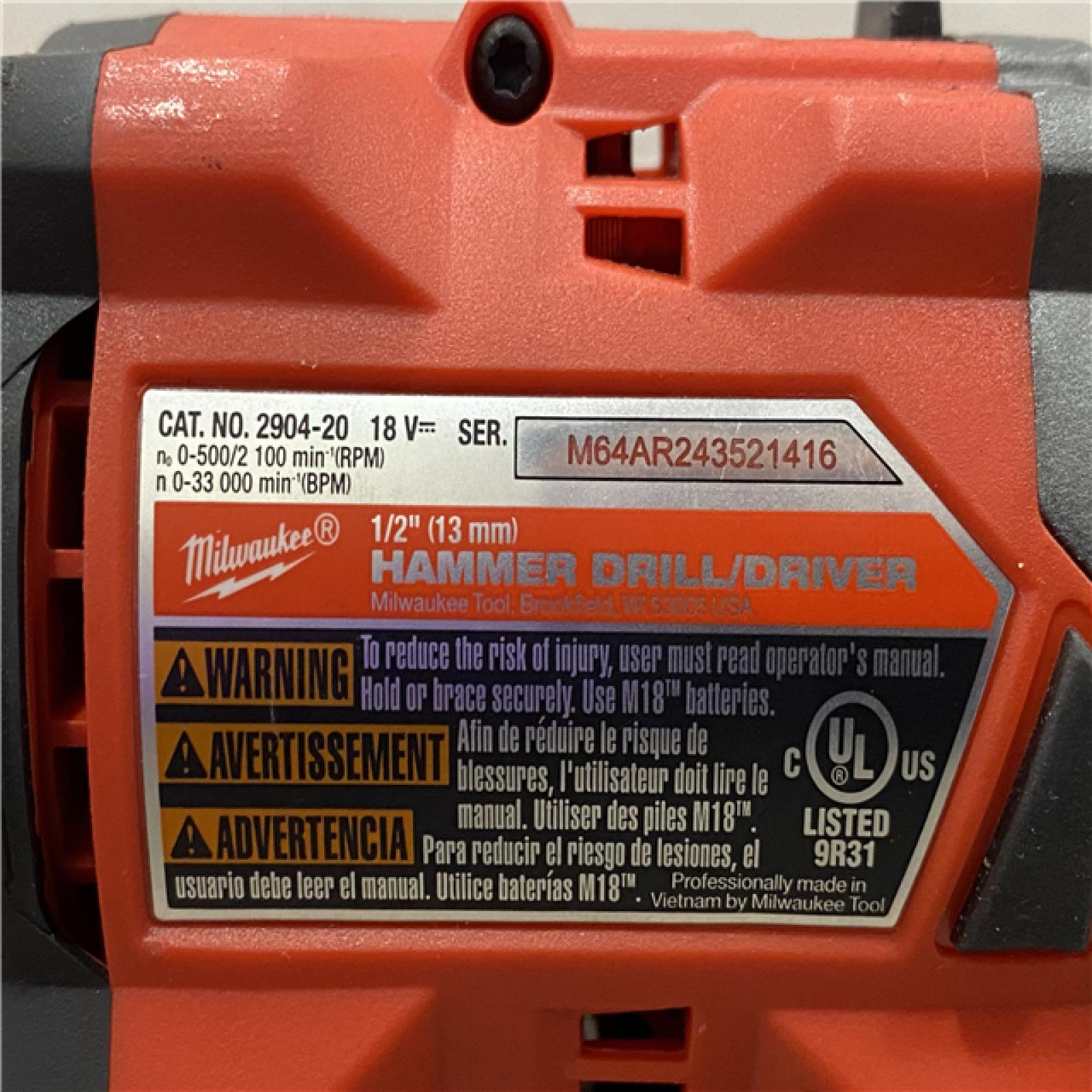 AS-IS Milwaukee FUEL 18V Lithium-Ion Brushless Cordless Hammer Drill and Impact Driver Combo Kit