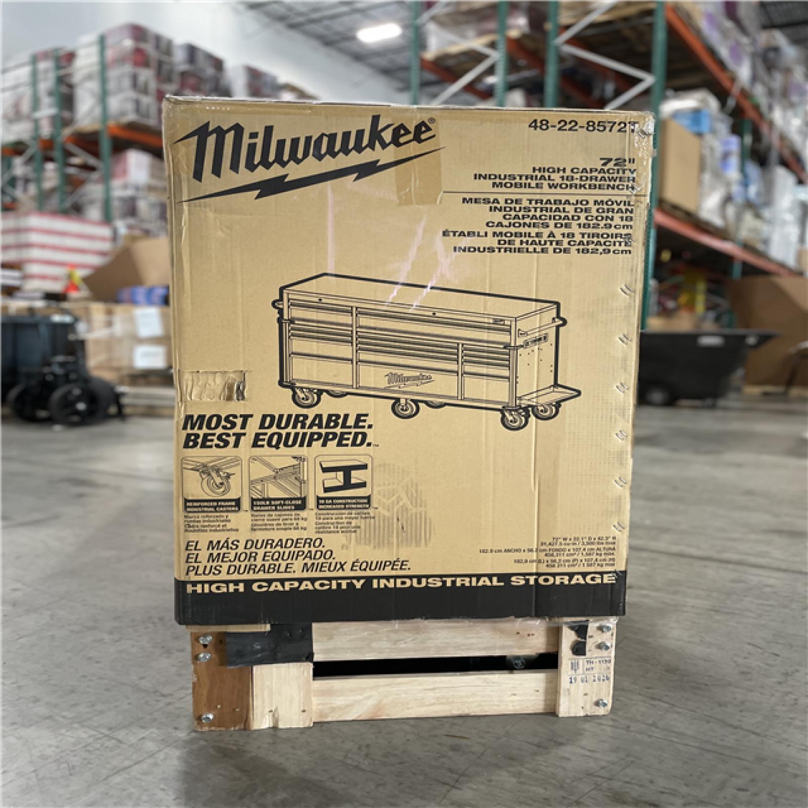 DALLAS LOCATION- AS-IS HUSKY High Capacity 72 in. W x 22.1 in. D 18-Drawer Mobile Workbench Cabinet
