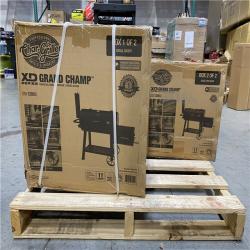 DALLAS LOCATION - Char-Griller Grand Champ Charcoal Grill and Offset Smoker in Black