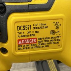 AS-IS DEWALT ATOMIC 20V MAX Cordless Brushless 4-1/2 in. Circular Saw (Tool Only)