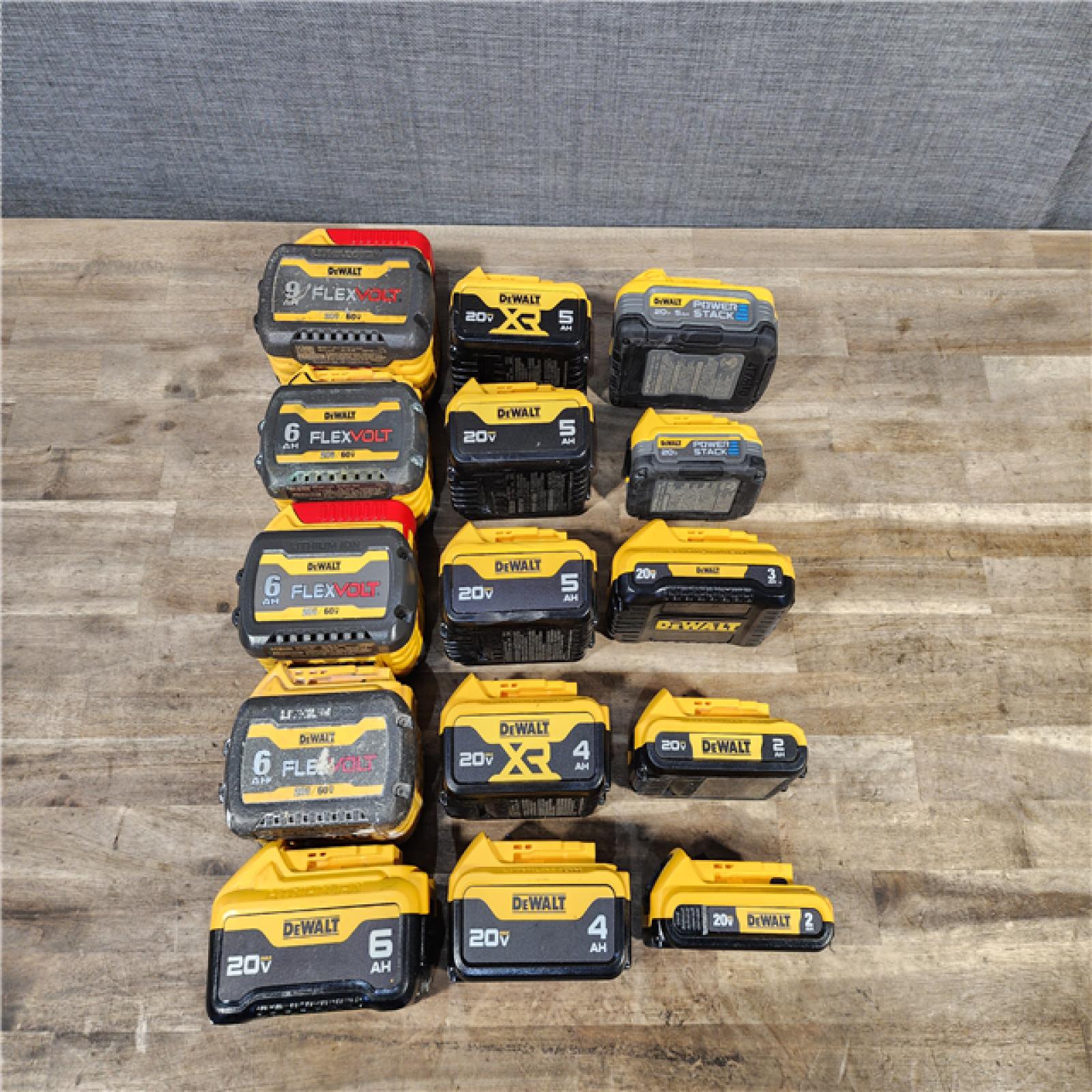 HOUSTON LOCATION - AS-IS DEWALT BATTERY PACK QTY - 15