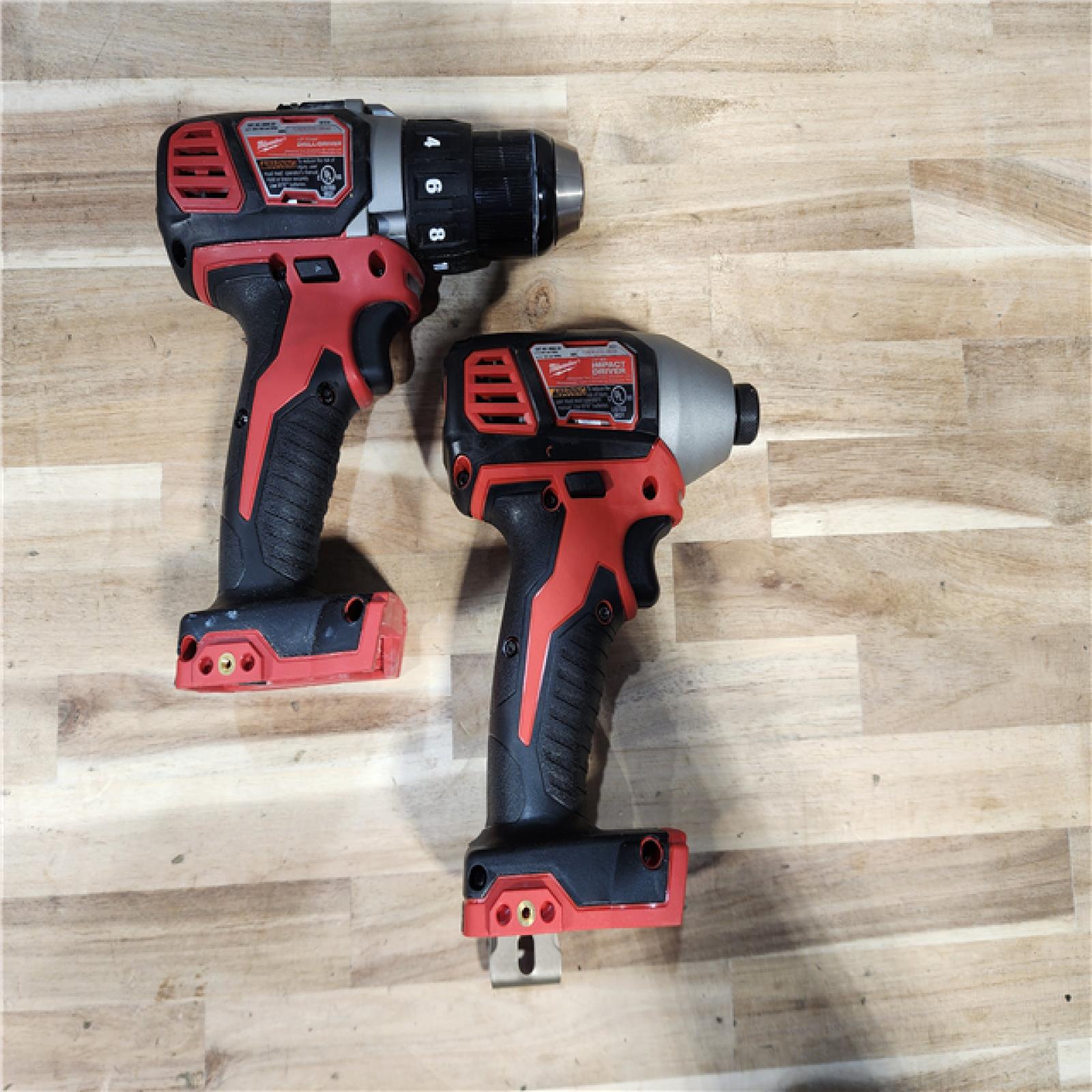 HOUSTON LOCATION - AS-IS Milwaukee  18V Lithium-Ion Cordless Drill Driver/Impact Driver Combo Kit