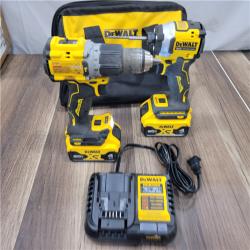 AS-IS DEWALT 20V MAX XR Hammer Drill and ATOMIC Impact Driver 2 Tool Cordless Combo Kit with (2) 4.0Ah Batteries, Charger, and Bag
