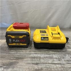 AS-IS DEWALT 20V/60V MAX FLEXVOLT Lithium-Ion 9.0Ah Battery and Charger Starter Kit
