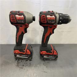 AS-IS - Milwaukee M18 18V Lithium-Ion Cordless Drill Driver/Impact Driver Combo Kit