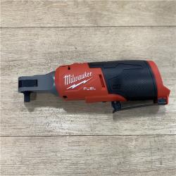 AS-IS MILWAUKEE M18 FUEL 18V Cordless Mid Torque 1/2 in. Impact Wrench W/ M12 FUEL 3/8 in. Ratchet & Battery/Charger Combo Kit