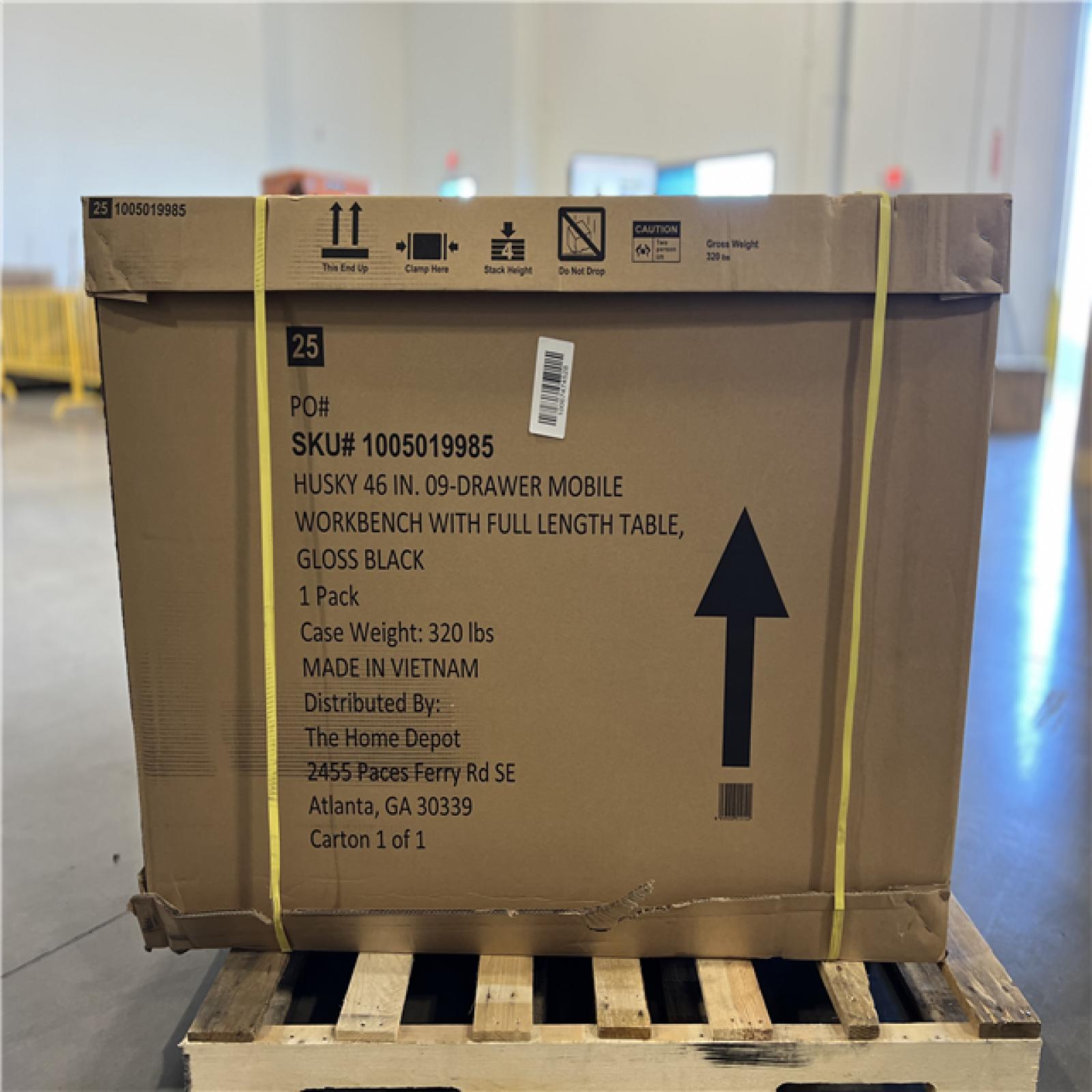 DALLAS LOCATION - AS-IS HUSKY 46IN  09 DRAWER MOBILE WORKBENCH