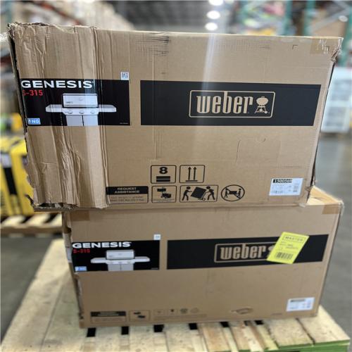 DALLAS LOCATION - Weber Genesis S-315 3-Burner Natural Gas Grill in Stainless Steel PALLET- (2 UNITS)