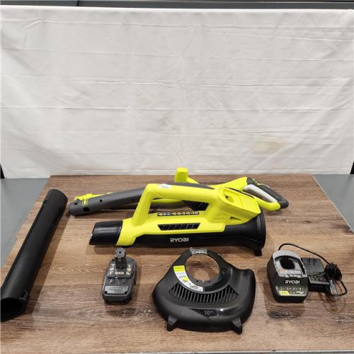 AS-IS RYOBI 18V ONE+ Cordless String Trimmer/Edger and Blower/Sweeper Combo Kit with 2.0 Ah Battery and Charger