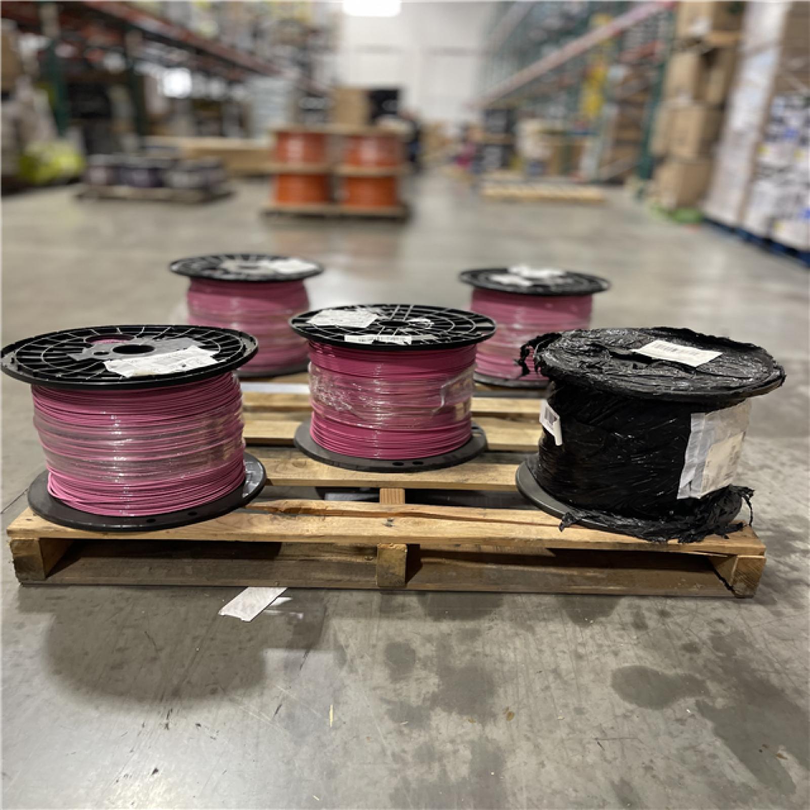 DALLAS LOCATION - AS-IS Southwire 2,500 ft. 10 Pink Stranded CU THHN Wire (5 SPOOLS)(SEE NOTES)