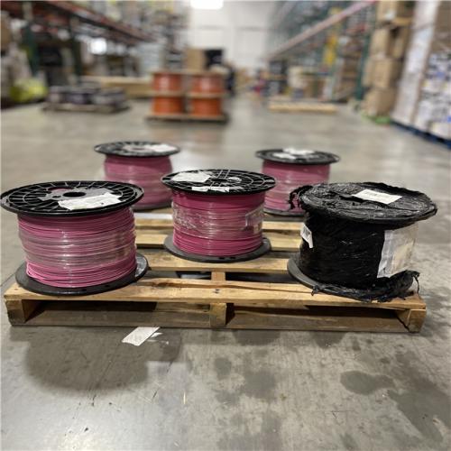 DALLAS LOCATION - AS-IS Southwire 2,500 ft. 10 Pink Stranded CU THHN Wire (5 SPOOLS)(SEE NOTES)