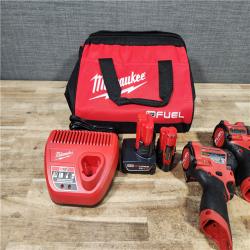 HOUSTON LOCATION - AS - IS Milwaukee FUEL 12-Volt Lithium-Ion Brushless Cordless Hammer Drill and Impact Driver Combo Kit