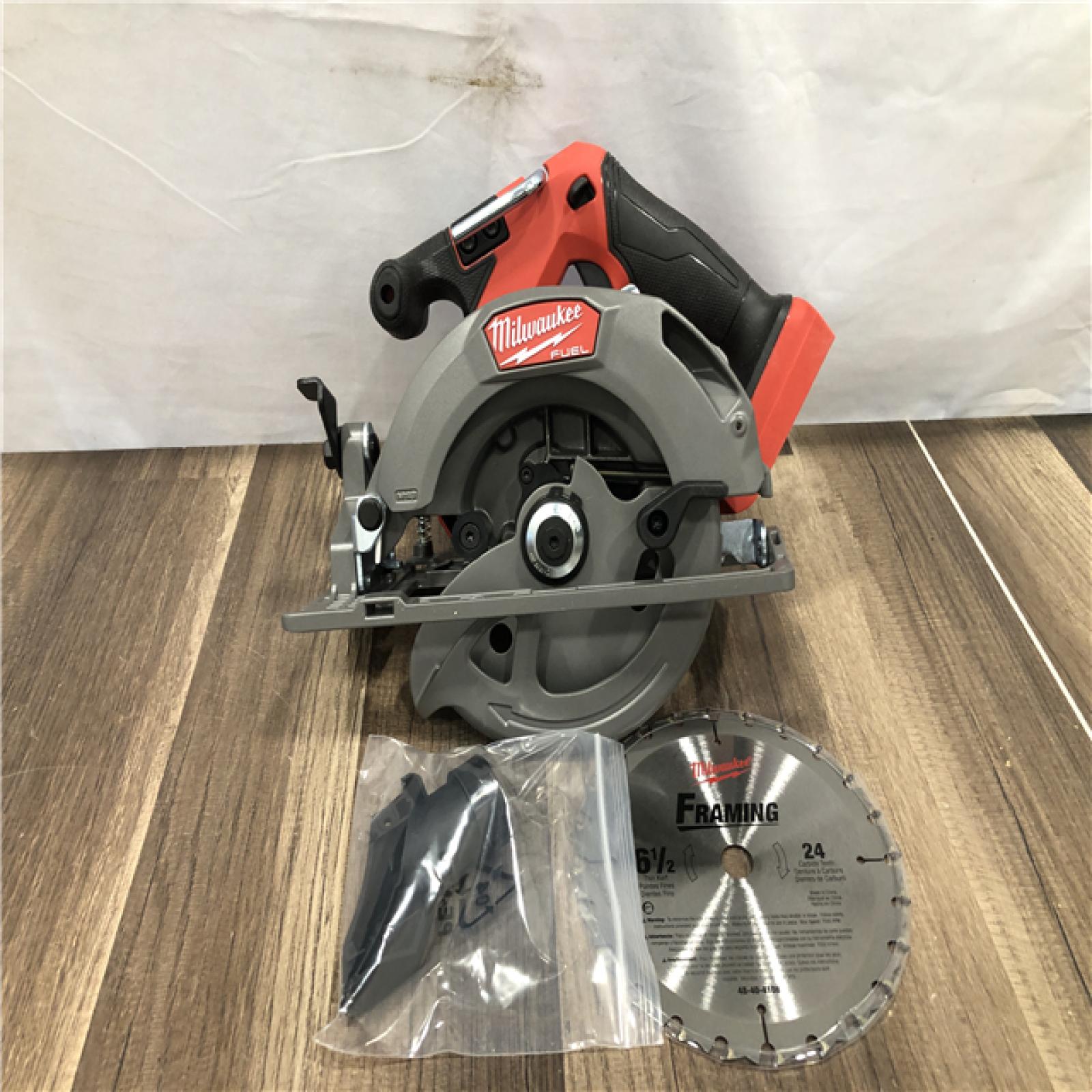 AS-IS Milwaukee FUEL 18V Lithium-Ion Brushless Cordless 6-1/2 in. Circular Saw (Tool-Only)