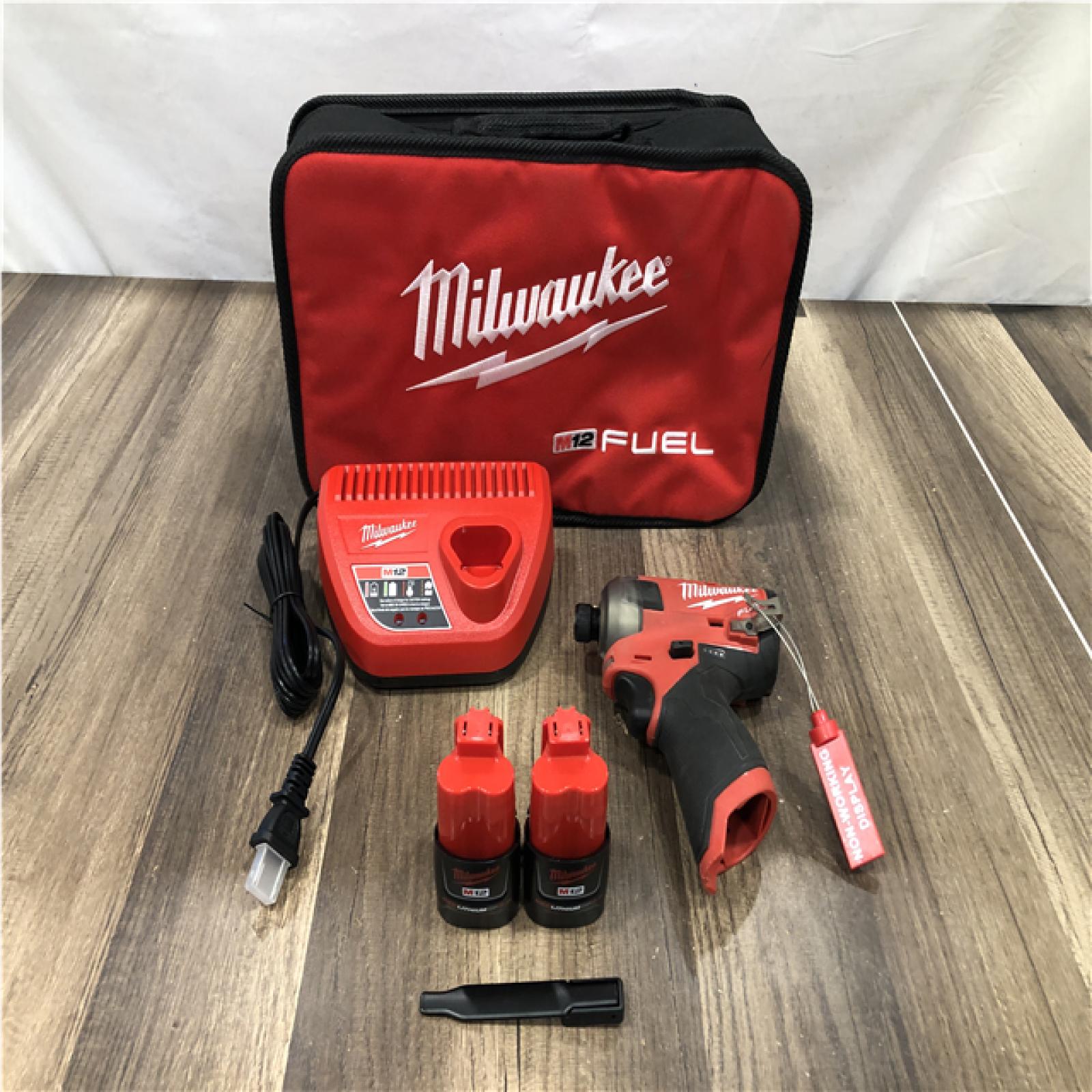 AS-IS Milwaukee FUEL SURGE 12V Lithium-Ion Brushless Cordless 1/4 in. Hex Impact Driver Compact Kit