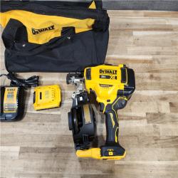 HOUSTON LOCATION - AS - IS DEWALT 20V MAX Lithium-Ion 15-Degree Electric Cordless Roofing Nailer Kit