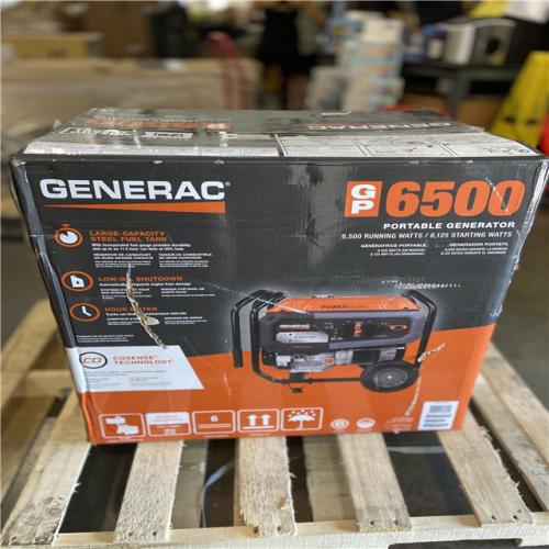 DALLAS LOCATION - Generac 8125 / 6500-Watt Gasoline Powered Portable Generator with COSense - GP6500